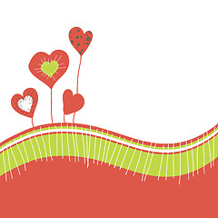 Image showing Card with abstract heart.vector illustration