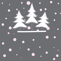 Image showing Christmas tree. Vector illustration