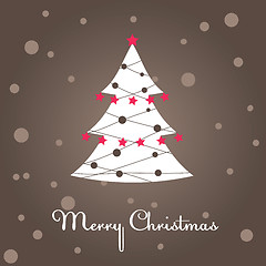 Image showing Christmas tree, decoration. Vector illustration