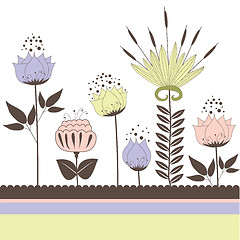 Image showing Background with flowers. Vector illustration