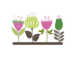 Image showing Background with flowers. Vector illustration