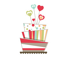 Image showing Valentine's background with cake