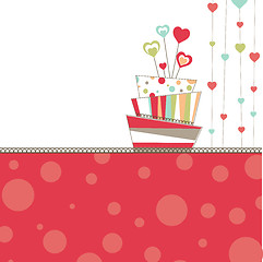 Image showing Valentine's background with cake