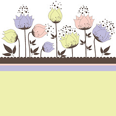 Image showing Background with flowers. Vector illustration