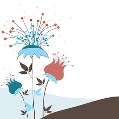 Image showing Background with flowers. Vector illustration