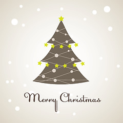 Image showing Christmas tree, decoration. Vector illustration