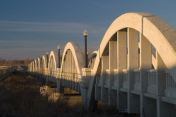 Image showing Concrete arch bridge over South Platte River