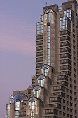 Image showing Skyscraper hotel in San Francisco before sunrise