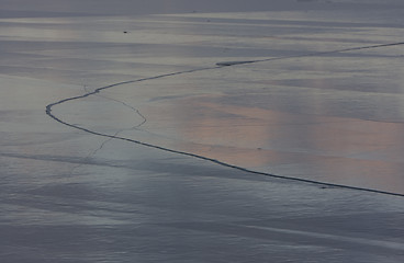 Image showing Ice background - frozen lake