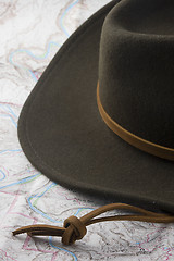 Image showing hat and map