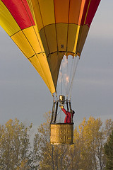 Image showing hot air balloon, solo pilot