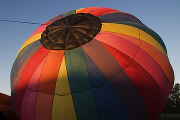Image showing hot air balloon being inflated