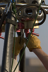 Image showing gas burners of hot air ballon