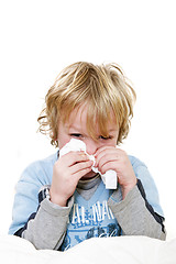 Image showing Sneezing child