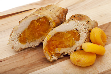 Image showing turkey breast cooked with apricots