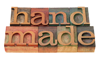 Image showing handmade word in letterpress type