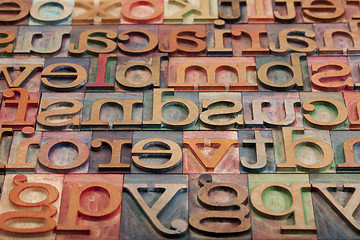 Image showing letterpress alphabet 