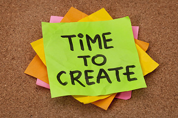 Image showing time to create