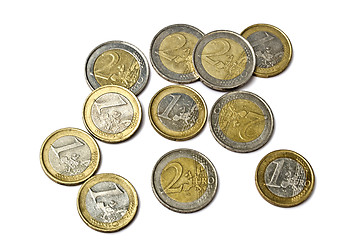 Image showing Euro coins 