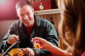 Image showing Couple having dinner