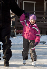 Image showing Child ice skating