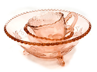 Image showing Pink glassware