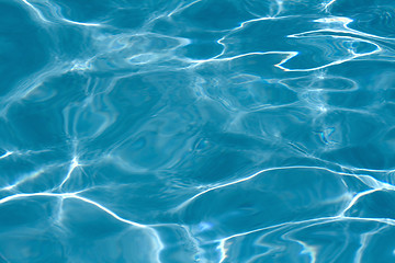 Image showing clear water in the swimming pool 