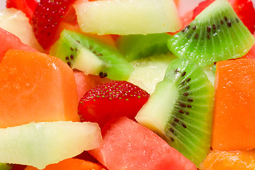 Image showing Fresh Fruit Salad background 