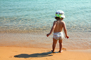 Image showing little girl on beach