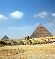 Image showing egypt pyramid and sphinx