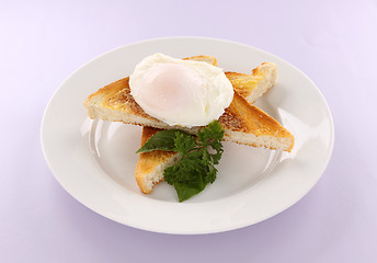 Image showing Poached Egg On Toast