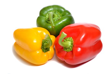 Image showing Fresh sweet pepper isolated on white 