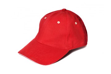 Image showing Red baseball cap isolated on white