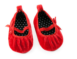 Image showing red baby booties