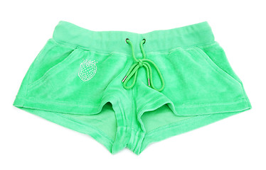 Image showing Women's green shorts