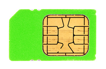 Image showing Green SIM card