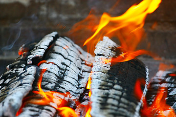 Image showing Burning Fireplace