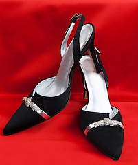 Image showing Pair of black women's shoes