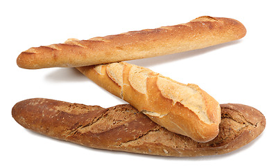 Image showing Three French baguettes