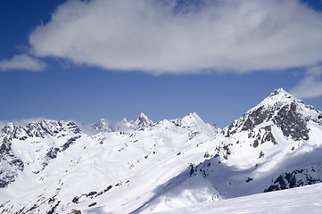 Image showing View from ski resort