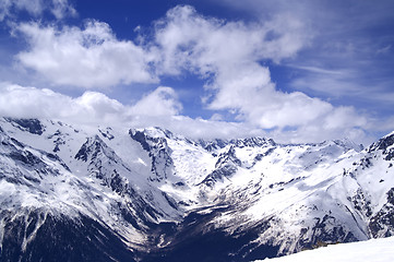 Image showing Mountains in cloud