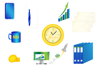 Image showing Office and business icons