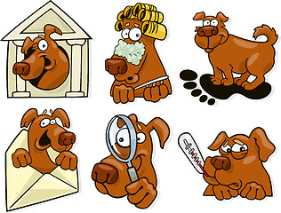 Image showing dog icons set