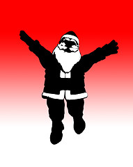 Image showing Toon Santa Jumping