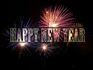 Image showing Happy New Year Fireworks