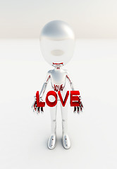 Image showing Figure With The Word Of Love