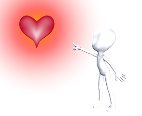 Image showing Pointing To Love