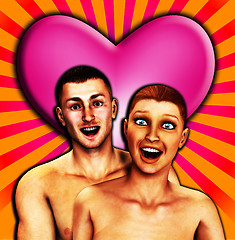 Image showing Happy Couple With Heart
