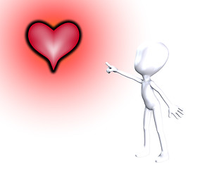 Image showing Pointing To Love