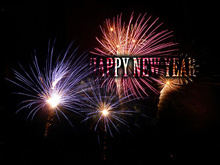 Image showing Happy New Year Fireworks